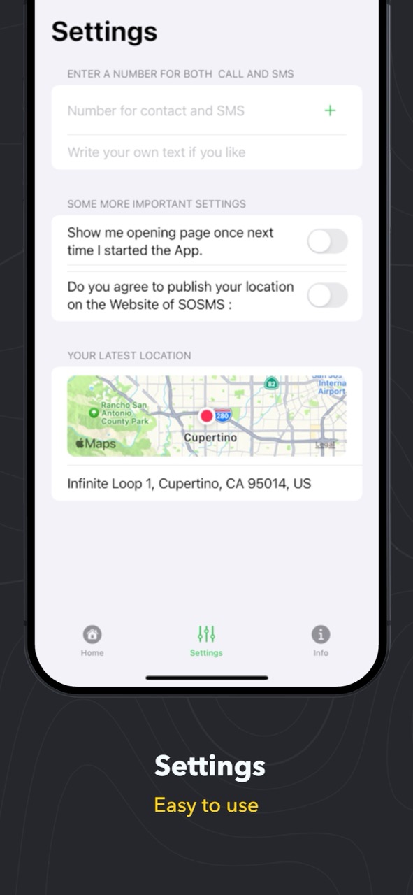 SOSMS screenshot 2